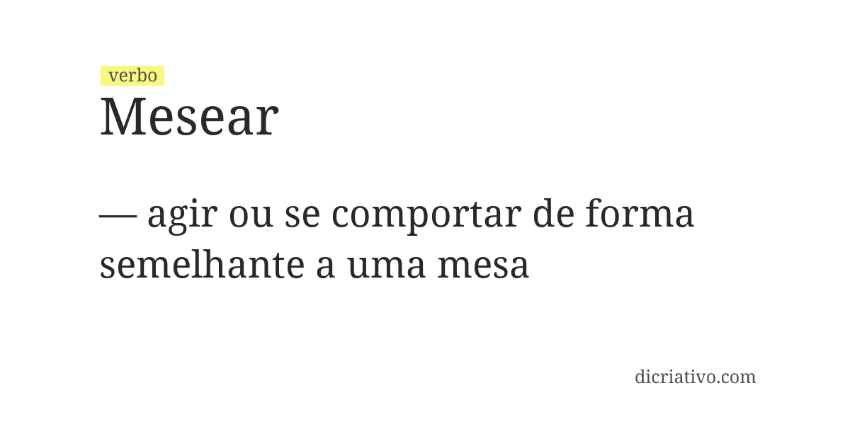 Significado de mesear