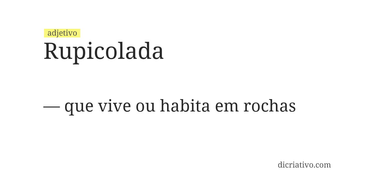 Significado de rupicolada