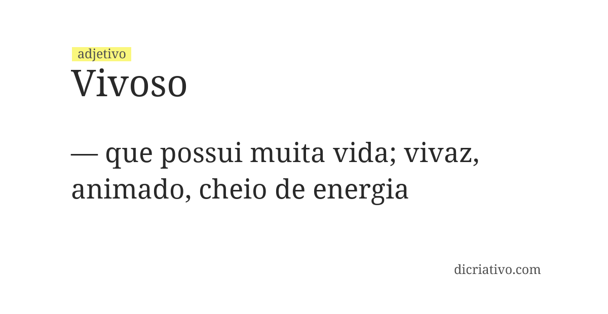 Significado de vivoso