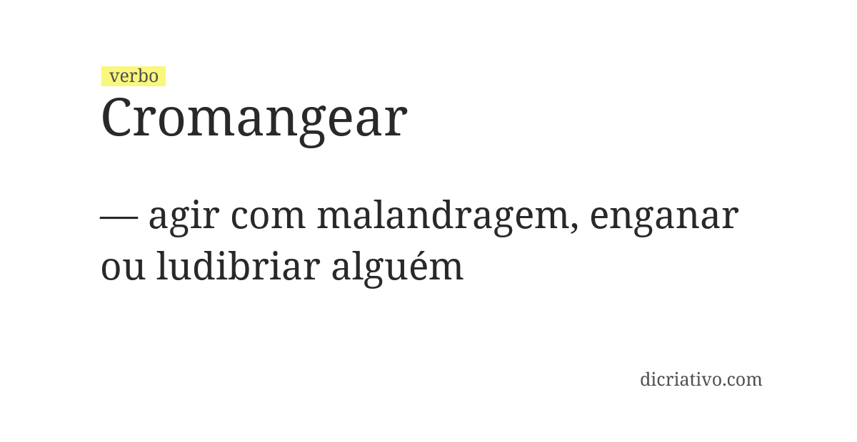 Significado de cromangear