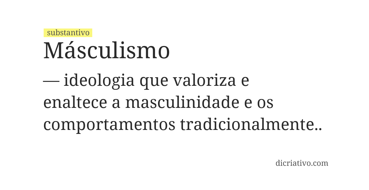 Significado de másculismo