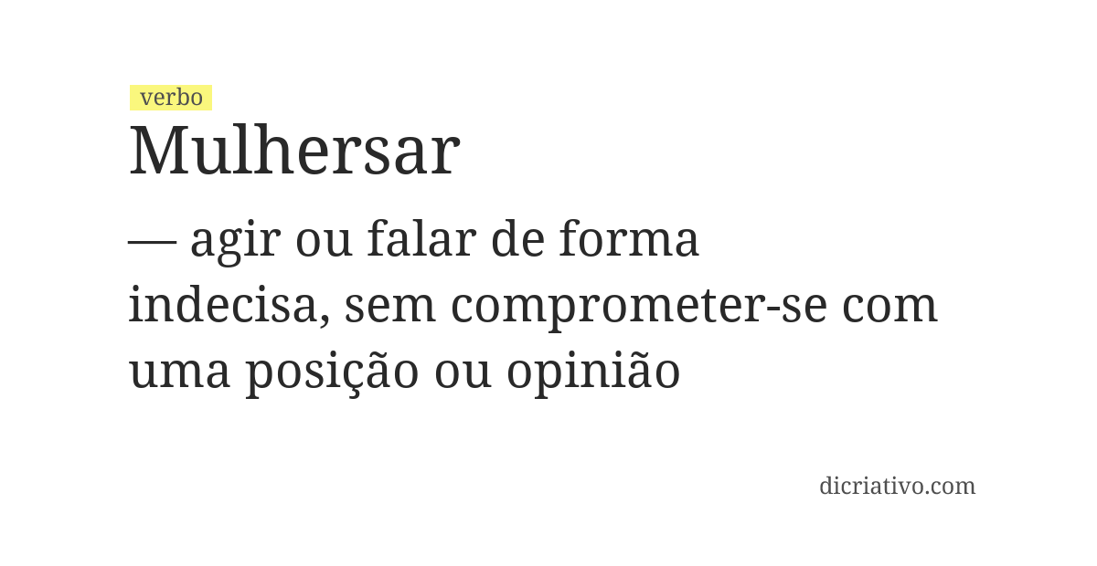 Significado de mulhersar