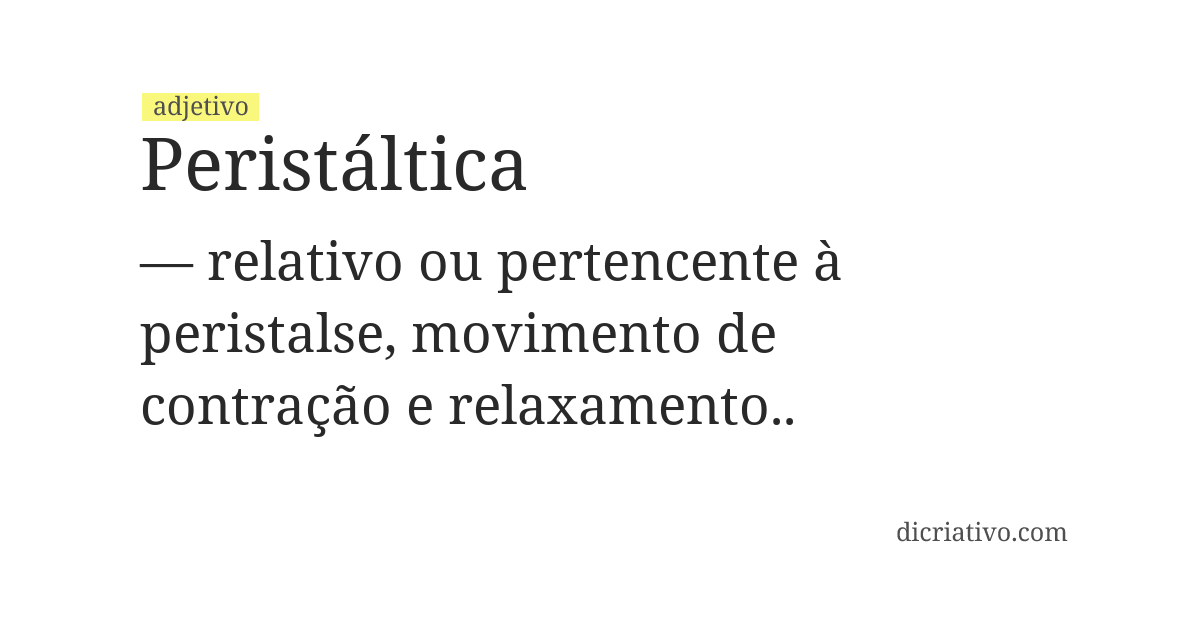 Significado de peristáltica