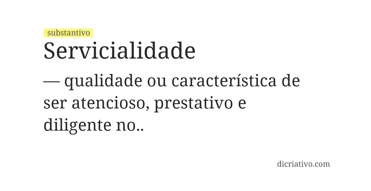 Significado de servicialidade
