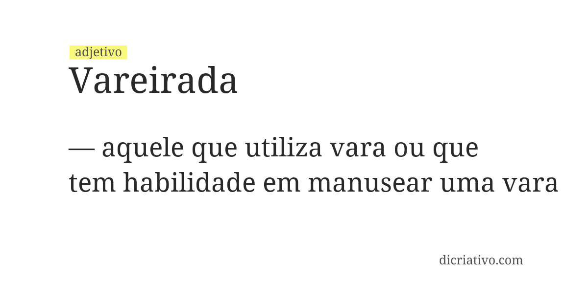 Significado de vareirada