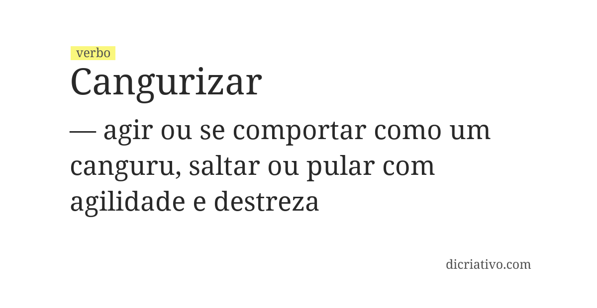 Significado de cangurizar