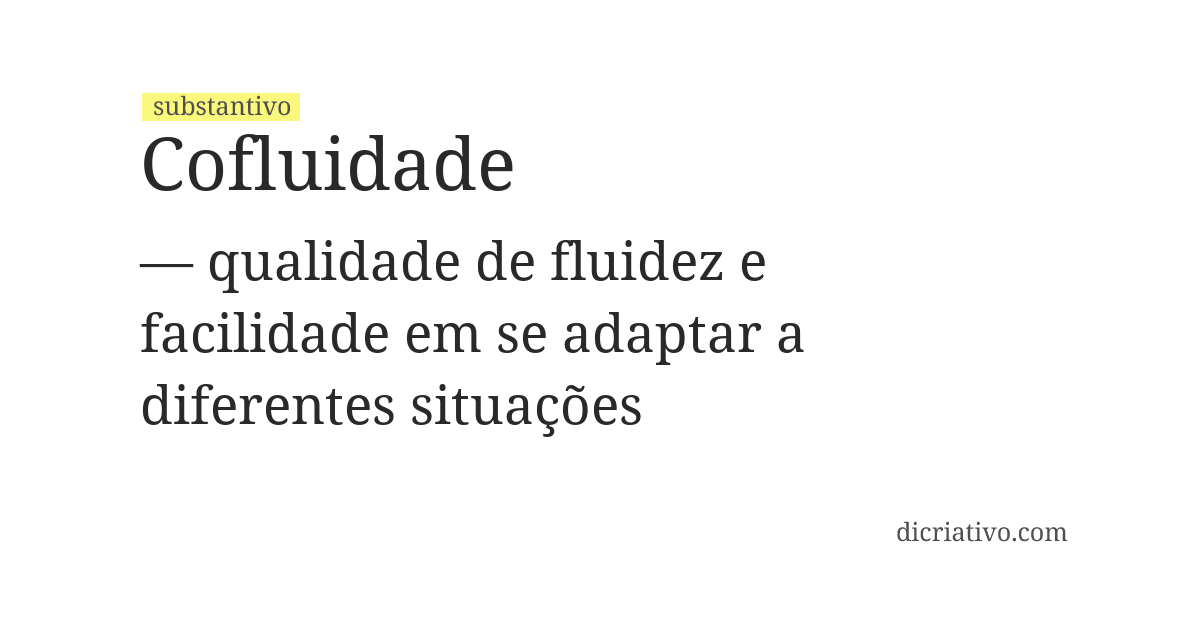 Significado de cofluidade
