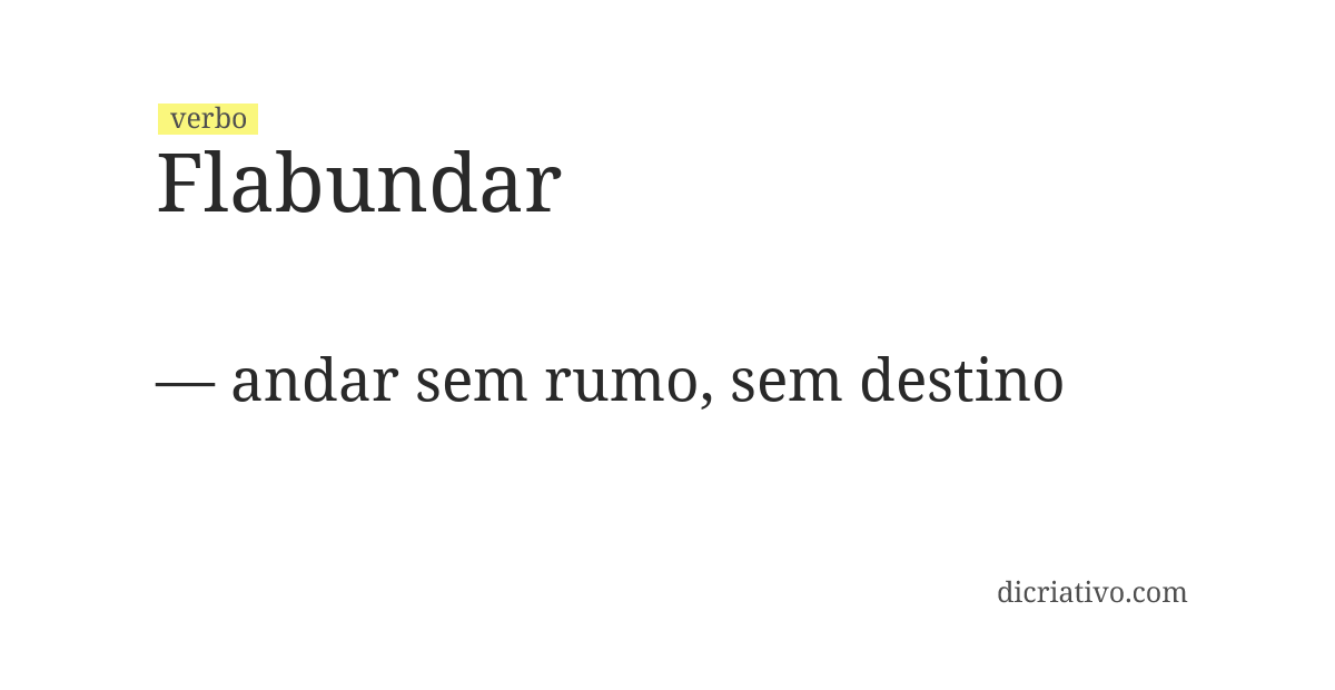 Significado de flabundar