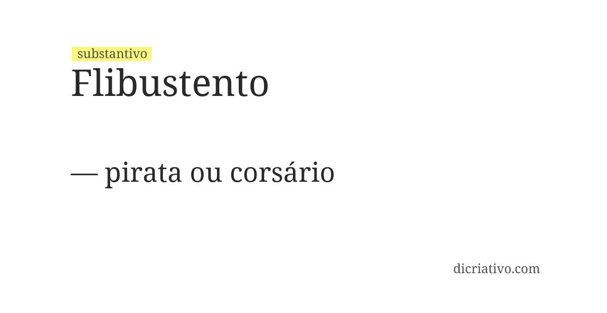 Significado de flibustento