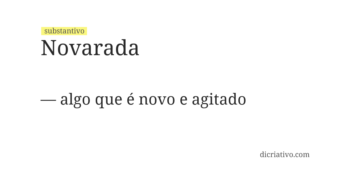 Significado de novarada