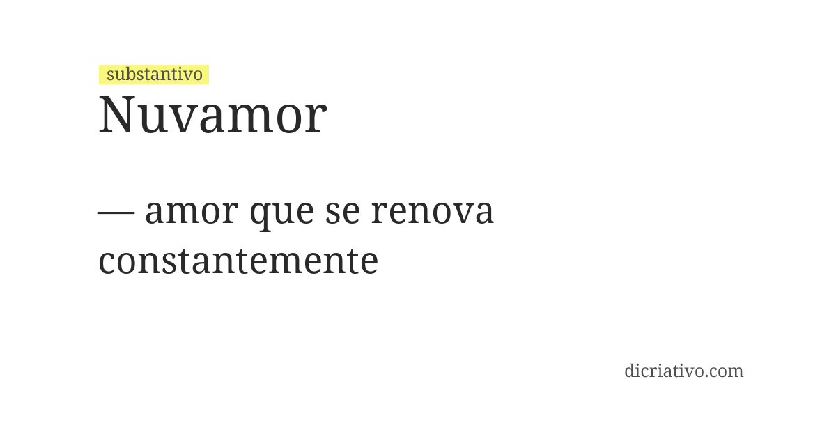 Significado de nuvamor