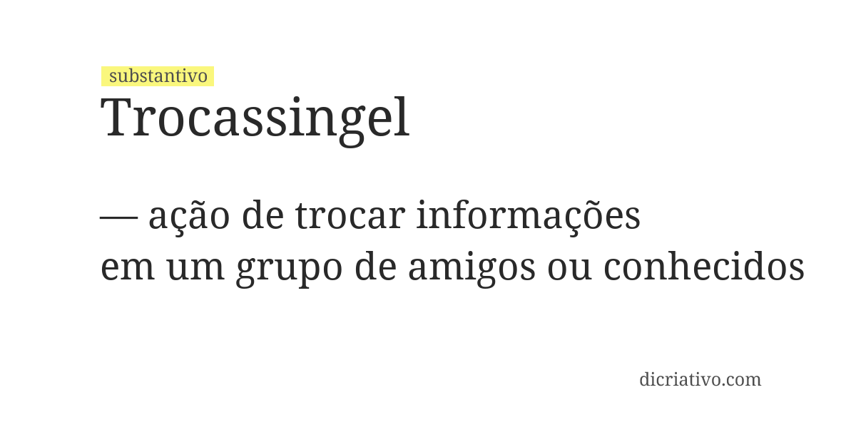 Significado de trocassingel