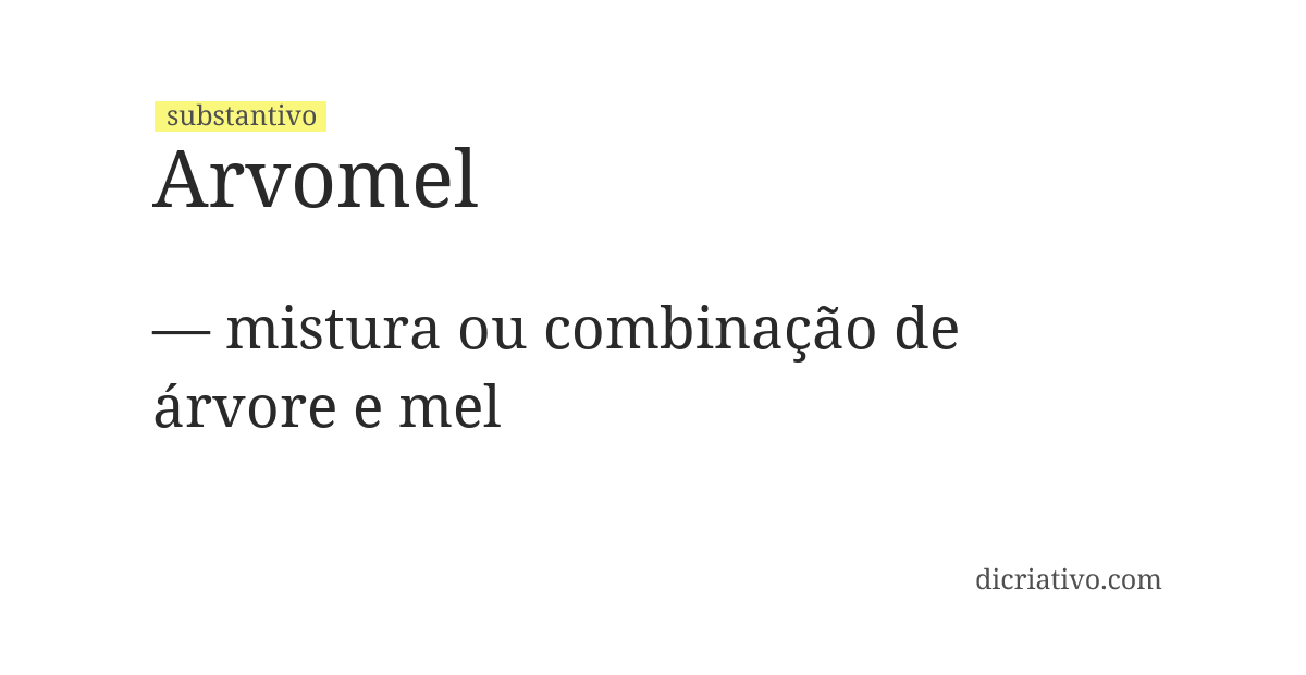 Significado de arvomel