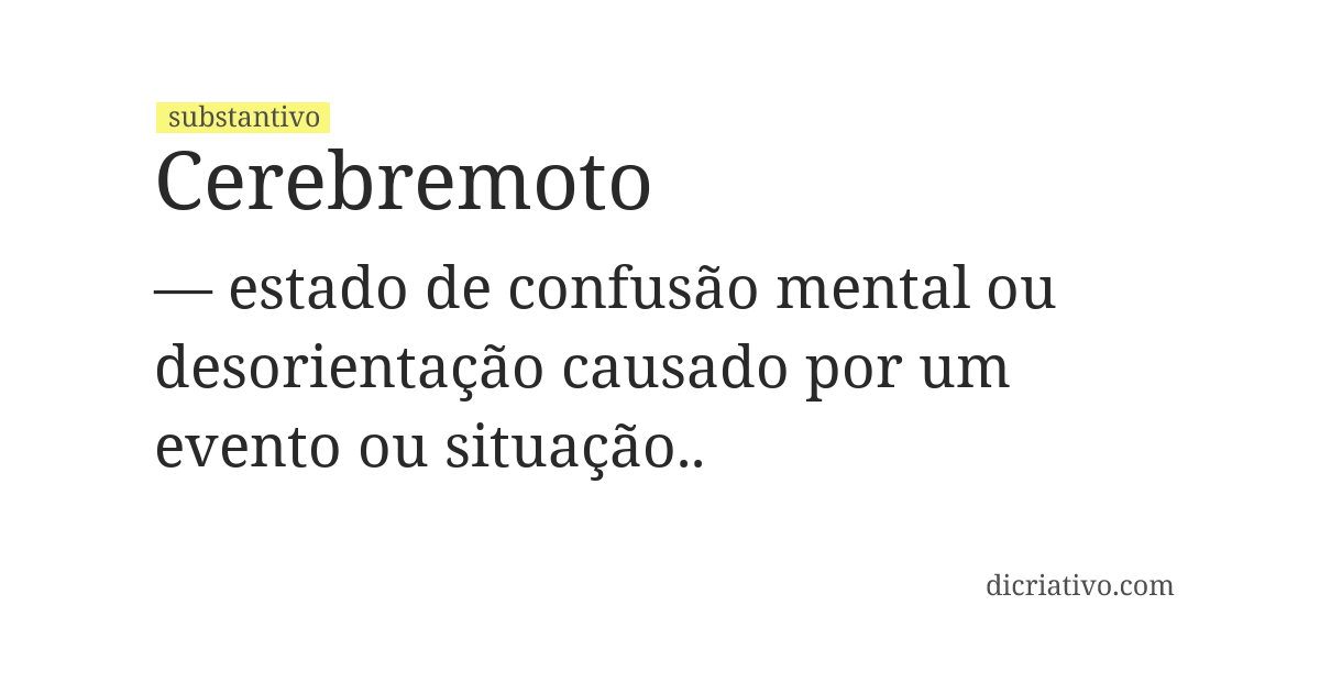 Significado de cerebremoto