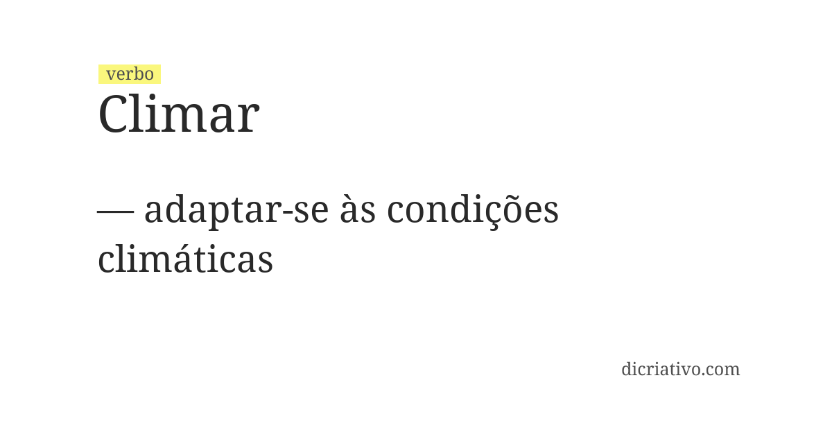 Significado de climar
