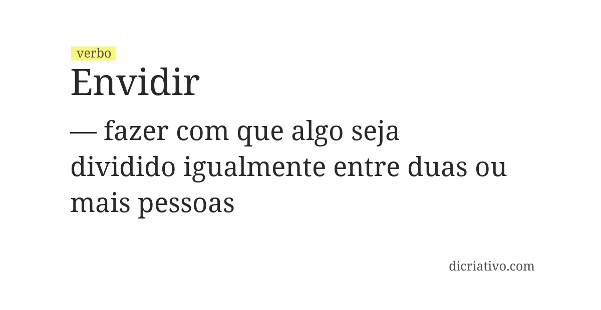 Significado de envidir