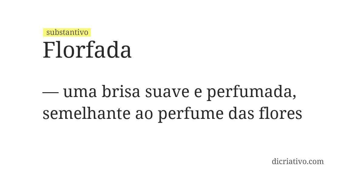 Significado de florfada