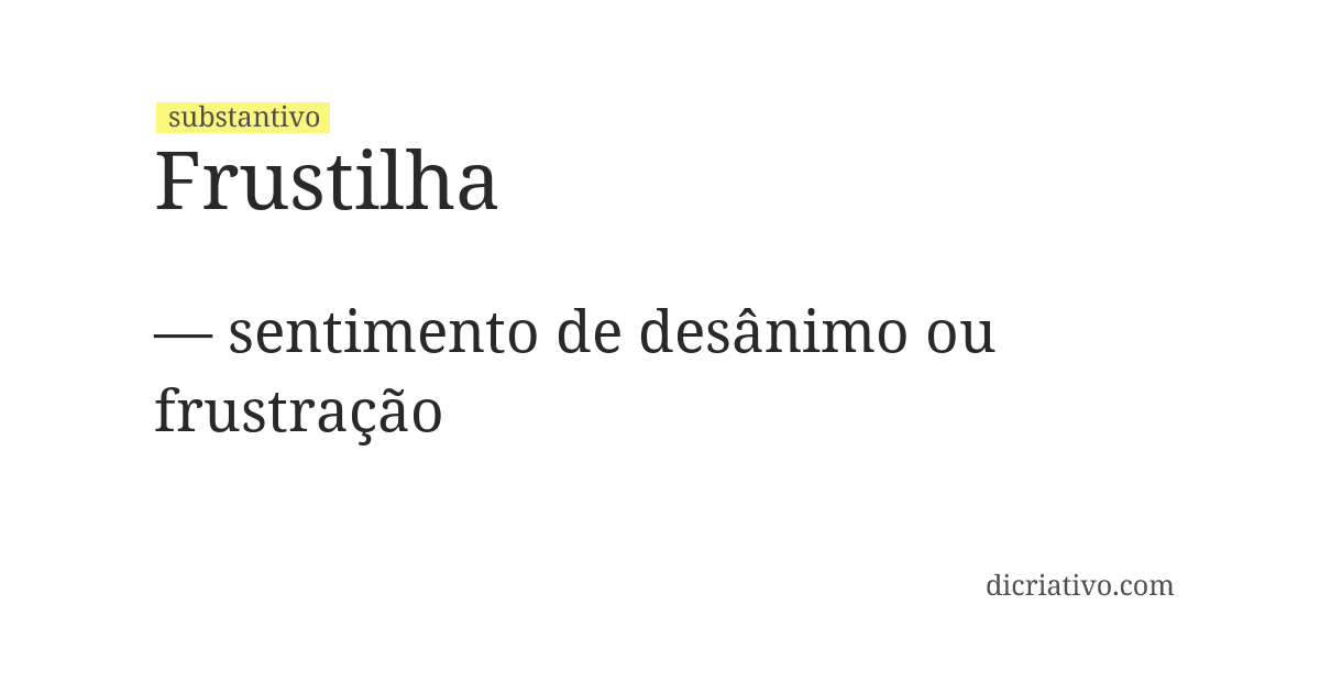 Significado de frustilha