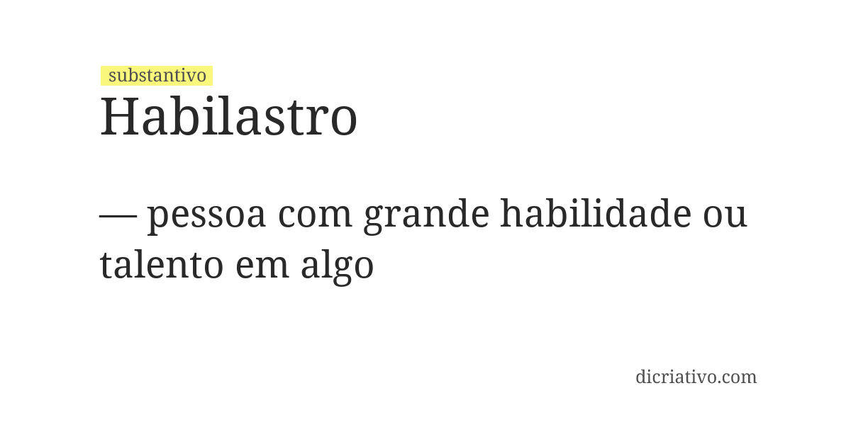 Significado de habilastro