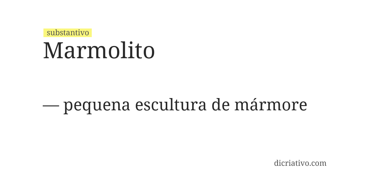 Significado de marmolito