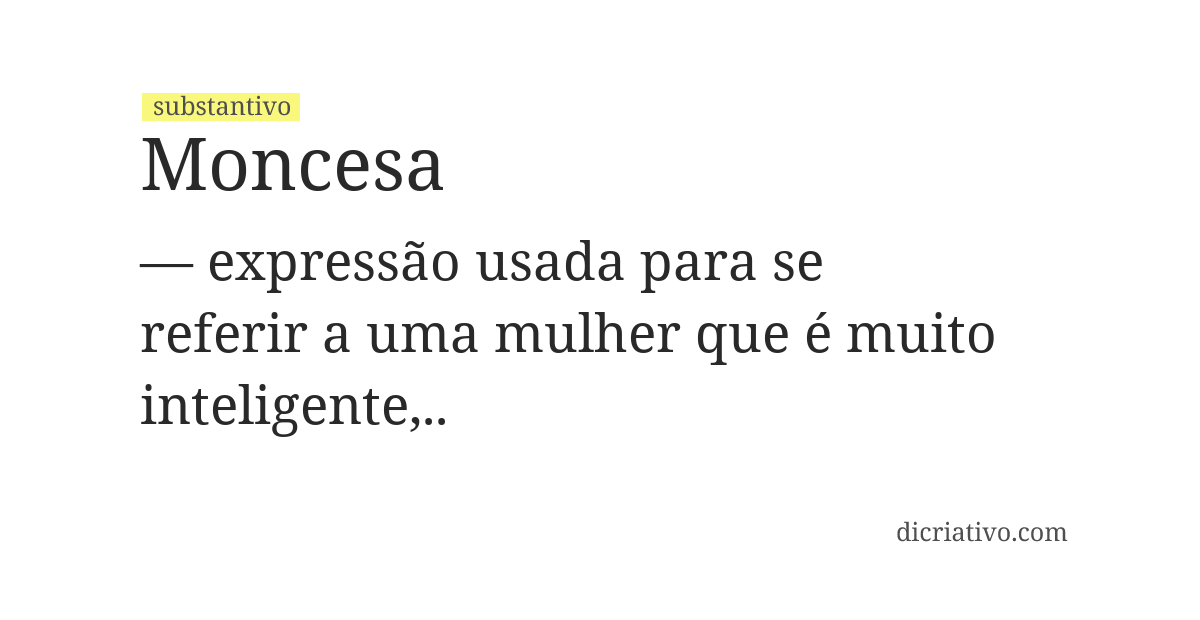 Significado de moncesa