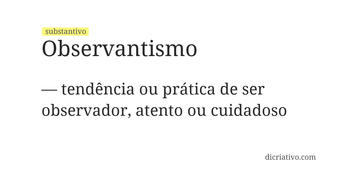 Significado de observantismo