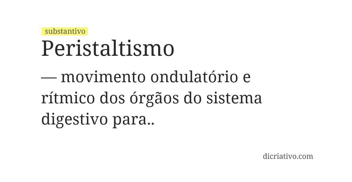Significado de peristaltismo