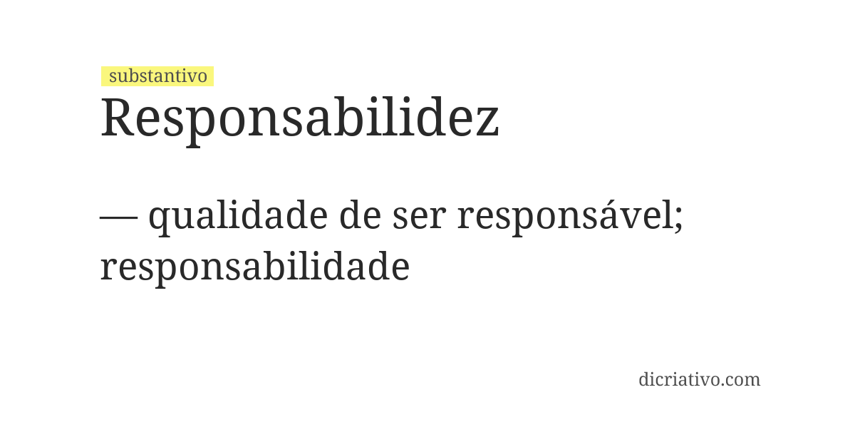 Significado de responsabilidez