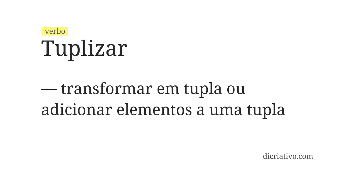 Significado de tuplizar