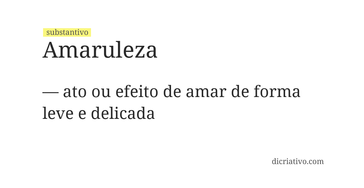 Significado de amaruleza