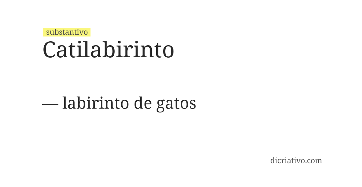Significado de catilabirinto