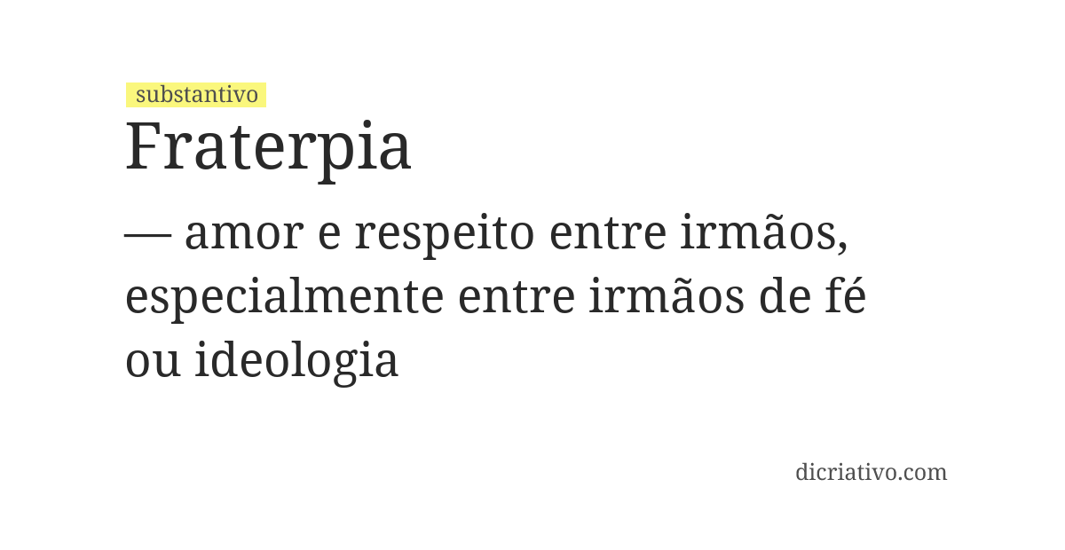 Significado de fraterpia