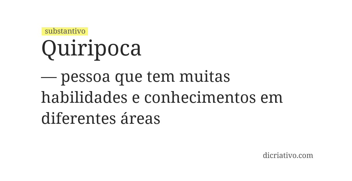 Significado de quiripoca
