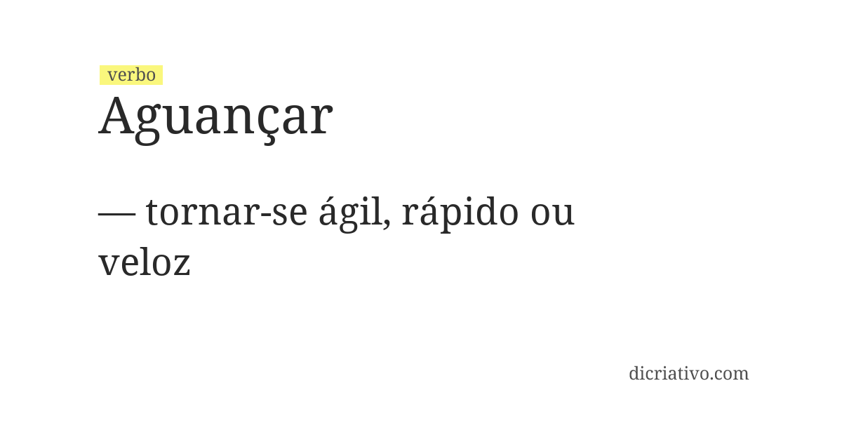 Significado de aguançar