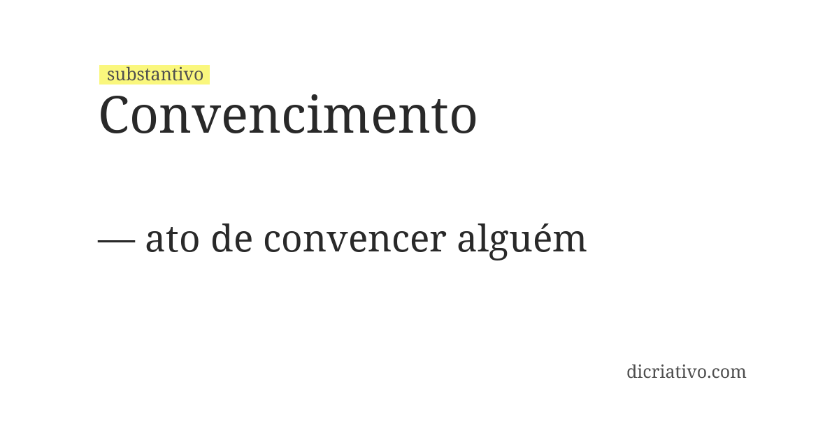Significado de convencimento