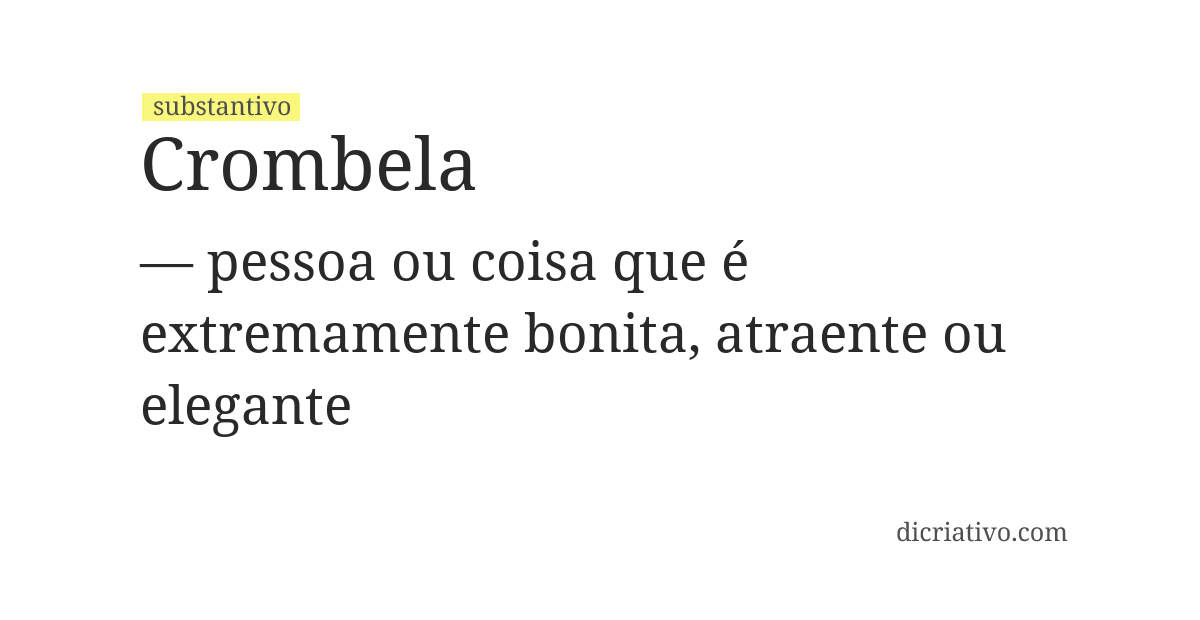 Significado de crombela