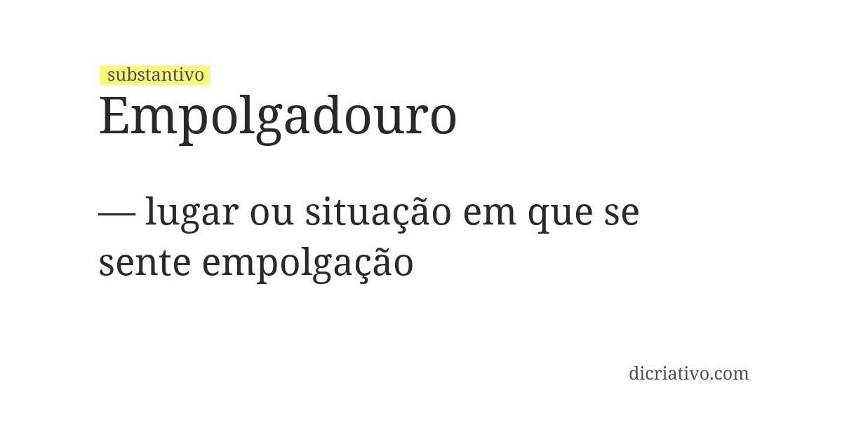 Significado de empolgadouro