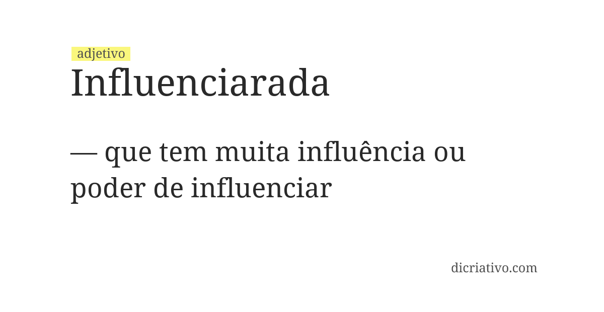 Significado de influenciarada