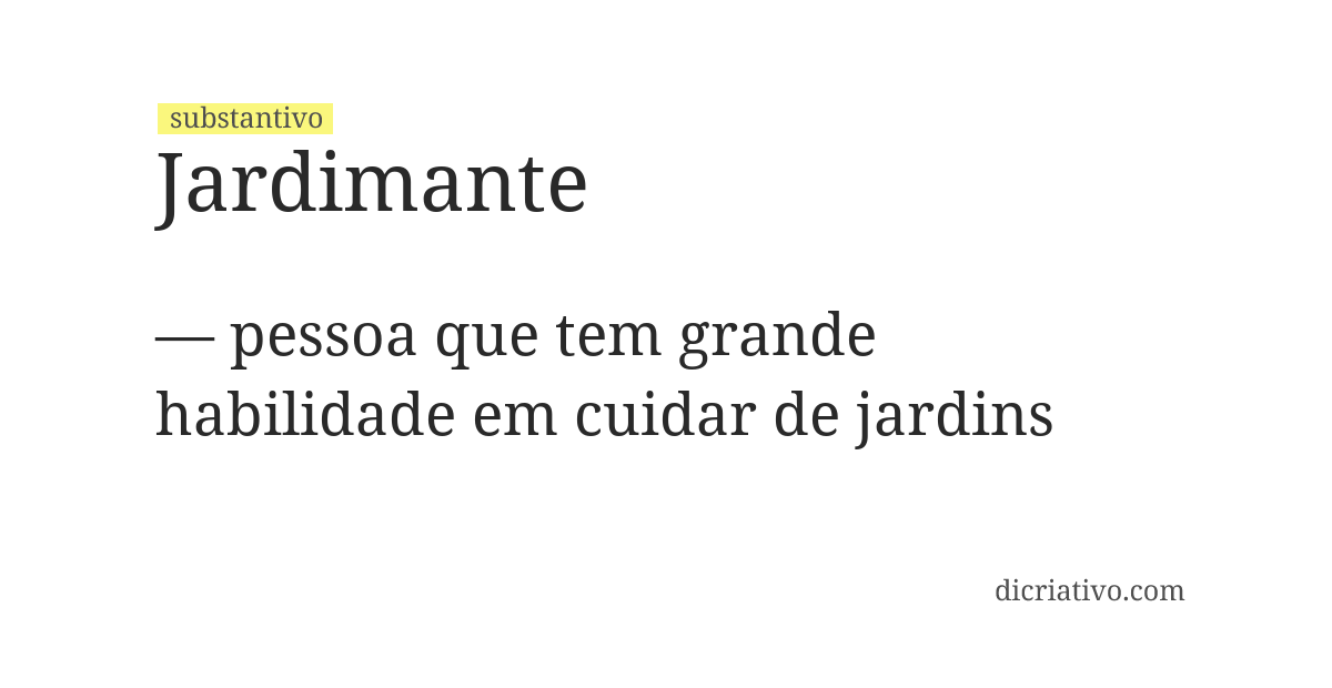 Significado de jardimante