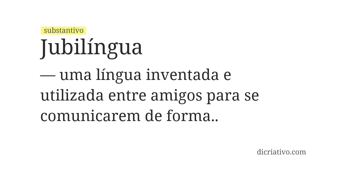 Significado de jubilíngua
