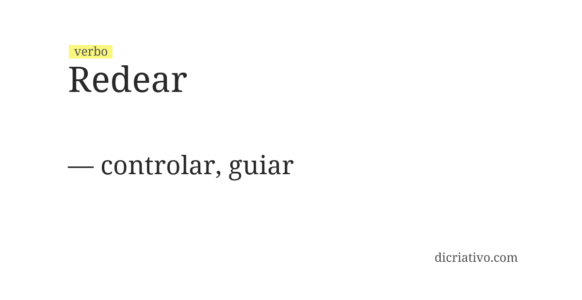 Significado de redear