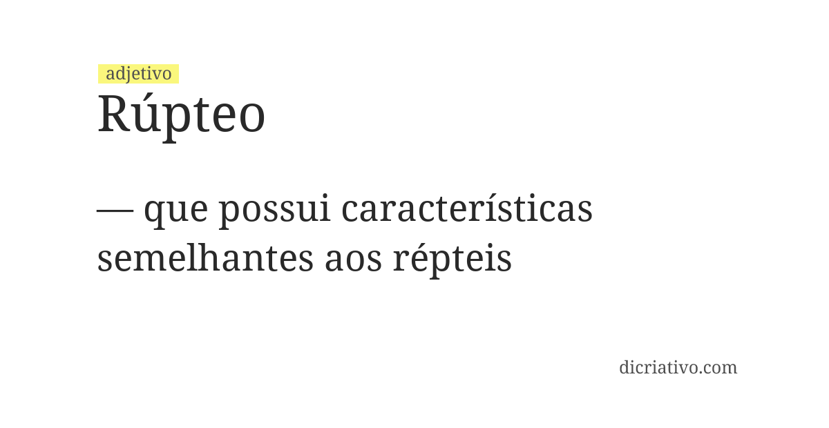 Significado de rúpteo