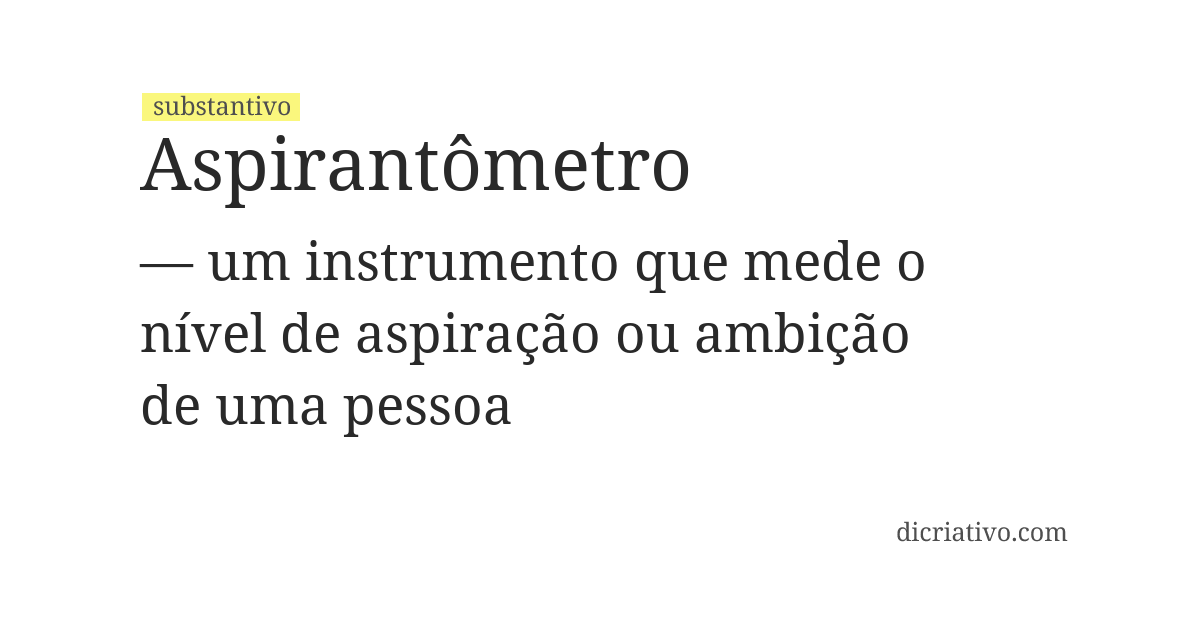 Significado de aspirantômetro