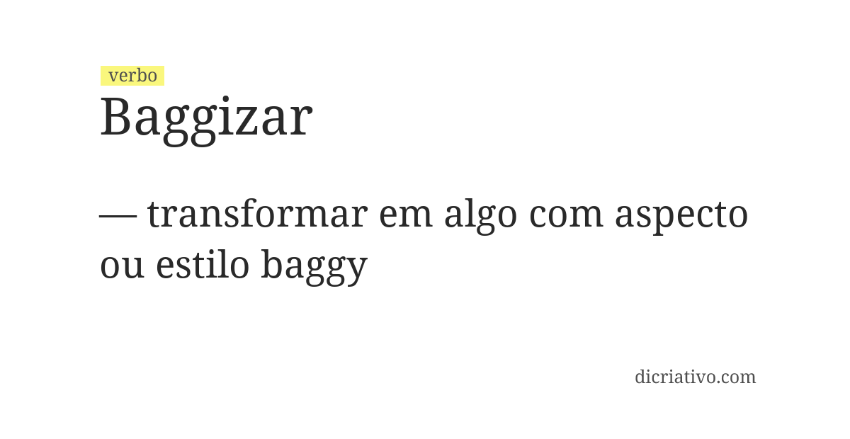 Significado de baggizar