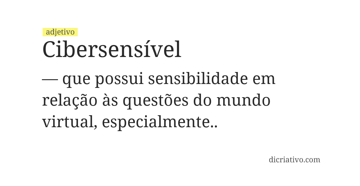 Significado de cibersensível