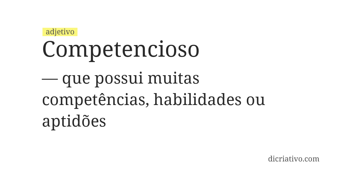 Significado de competencioso