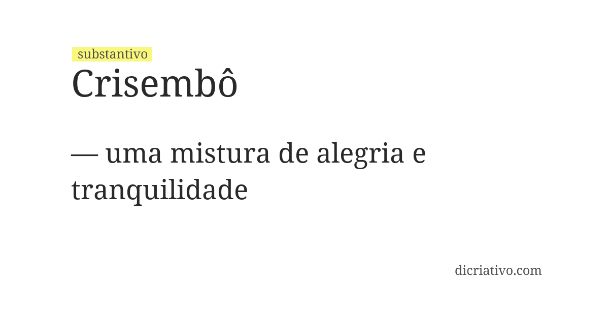Significado de crisembô