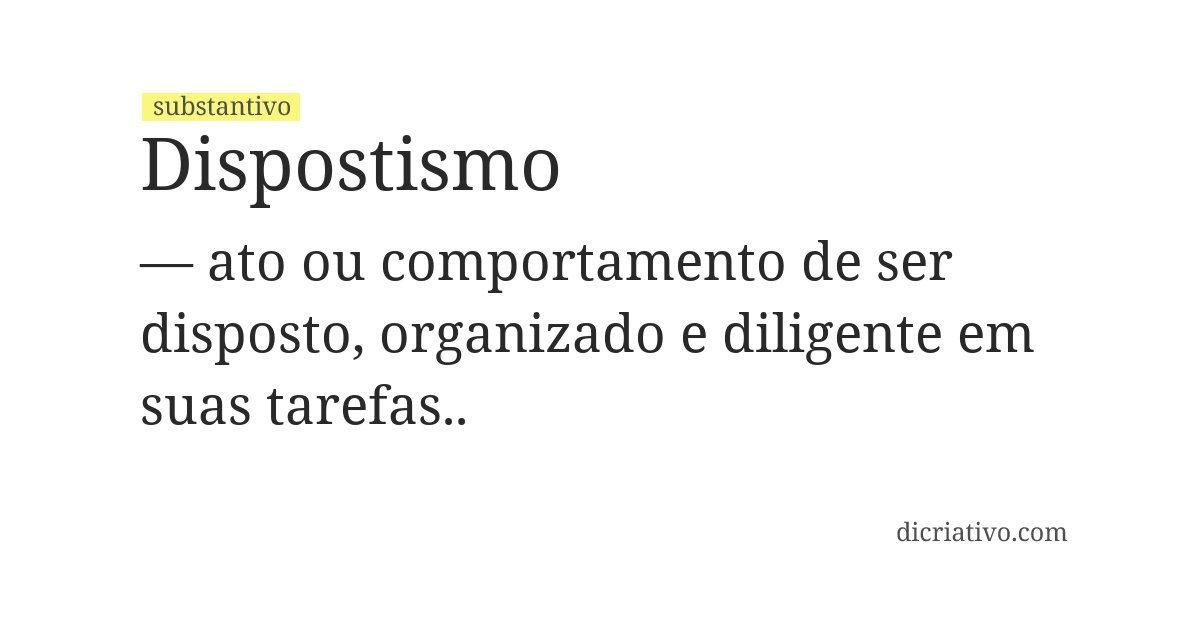Significado de dispostismo