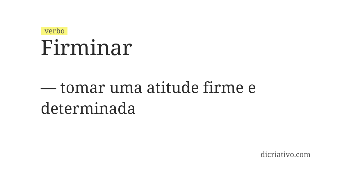 Significado de firminar