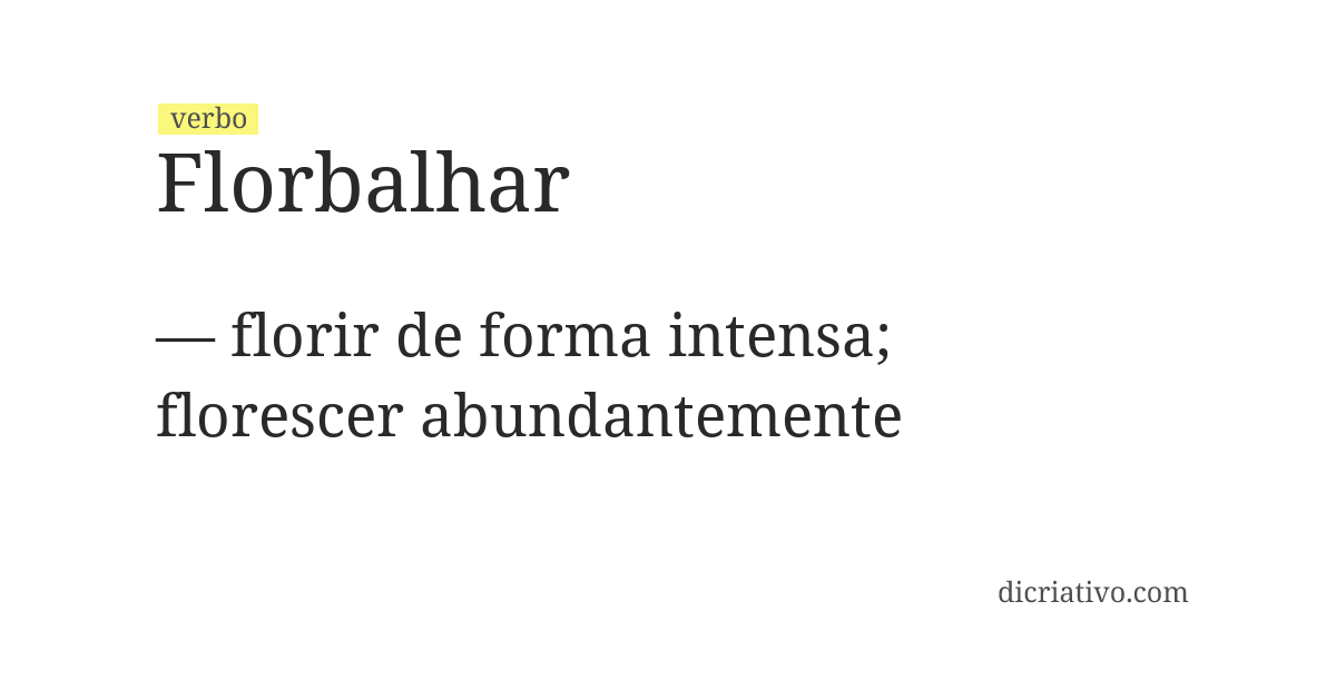 Significado de florbalhar